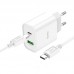 СЗУ Hoco C80A Plus Rapido PD20W+QC3.0 (1USB-A/1C) + кабель Type-C to Type-C