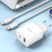СЗУ Hoco C80A Plus Rapido PD20W+QC3.0 (1USB-A/1C) + кабель Type-C to Type-C