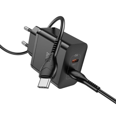 СЗУ Hoco N35 Streamer PD45W (2USB-C) + кабель Type-C to Type-C