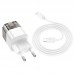 СЗУ Hoco C131A Platium PD30W+QC3.0 (1USB-A/1C) + кабель Type-C to Type-C