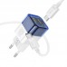 СЗУ Hoco C125A Transparent PD20W (1USB-C) + кабель Type-C to Type-C