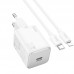 СЗУ Hoco N40 Mighty PD20W (1USB-C) + кабель Type-C to Lightning