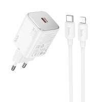 СЗУ Hoco N40 Mighty PD20W (1USB-C) + кабель Type-C to Lightning
