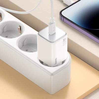 СЗУ Hoco N40 Mighty PD20W (1USB-C) + кабель Type-C to Lightning