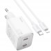 СЗУ Hoco N42 Elogiado PD45W (2USB-C) + кабель Type-C to Lightning