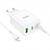 СЗУ Hoco N33 Start PD35W (1USB-A/2C) + кабель Type-C to Lightning