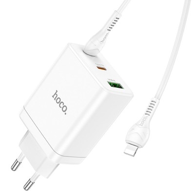 СЗУ Hoco N33 Start PD35W (1USB-A/2C) + кабель Type-C to Lightning