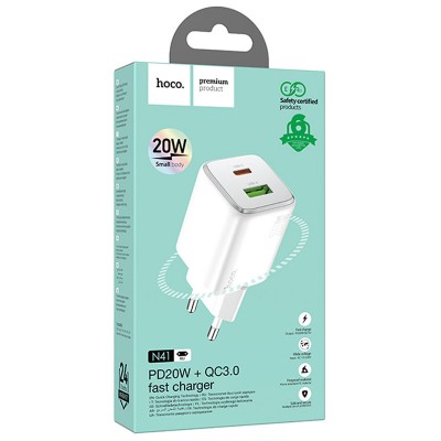 СЗУ Hoco N41 Almighty PD20W+QC3.0 (1USB-A/1C)