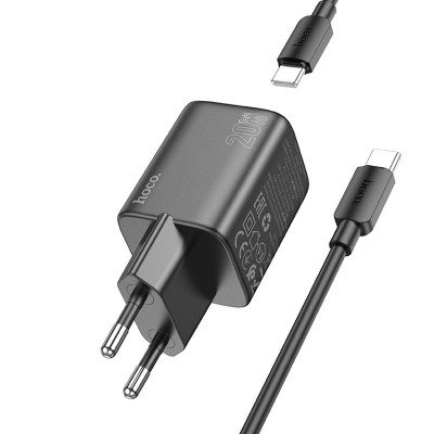 СЗУ Hoco N41 Almighty PD20W+QC3.0 (1USB-A/1C) + кабель Type-C to Type-C