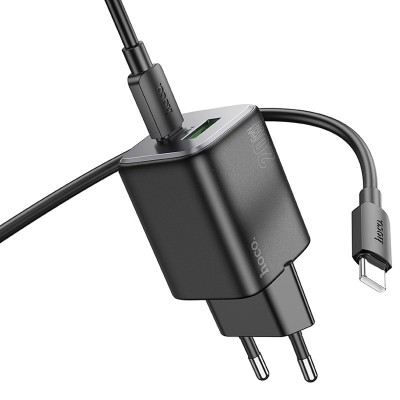 СЗУ Hoco N41 Almighty PD20W+QC3.0 (1USB-A/1C) + кабель Type-C to Type-C