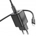 СЗУ Hoco N41 Almighty PD20W+QC3.0 (1USB-A/1C) + кабель Type-C to Type-C
