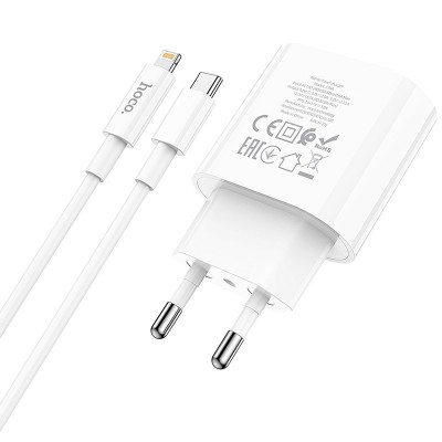 СЗУ Hoco C94A Metro PD20W (1USB-C) + кабель Type-C to Lightning