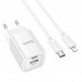 СЗУ Hoco C149A Charm PD30W+QC3.0 (1USB-A/1C) + кабель Type-C to Lightning