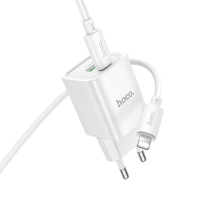 СЗУ Hoco C149A Charm PD30W+QC3.0 (1USB-A/1C) + кабель Type-C to Lightning