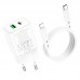 СЗУ Borofone BN7 PD20W+QC3.0 (1USB-A/1C) + кабель Type-C to Lightning