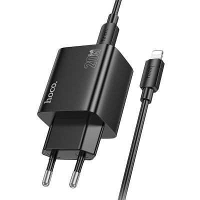 СЗУ Hoco N55 Fundador PD20W four-port (2USB-A/2C) + кабель Type-C to Lightning
