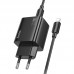 СЗУ Hoco N55 Fundador PD20W four-port (2USB-A/2C) + кабель Type-C to Lightning