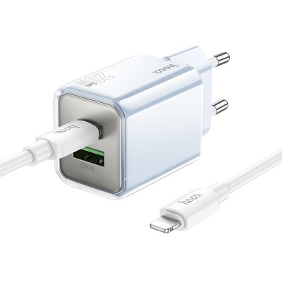 СЗУ Hoco N46 Glorious PD20W+QC3.0 (1USB-A/1C) + кабель Type-C to Lightning