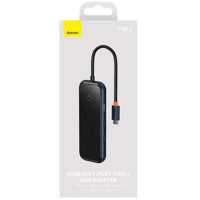 Переходник Baseus Hub AcmeJoy 7-Port Type-C (HDMI*1+USB3.0*2+USB2.0*1+Type-C PD&Data*1+SD/TF) (WKJZ)
