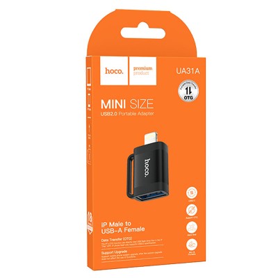 Переходник Hoco UA31A OTG Lightning male to USB female
