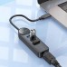 Переходник Borofone DH6 Erudite 4in1 Gigabit Ethernet (Type-C to USB3.0*3+RJ45) (0.2m)