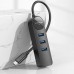 Переходник Borofone DH6 Erudite 4in1 Gigabit Ethernet (Type-C to USB3.0*3+RJ45) (0.2m)