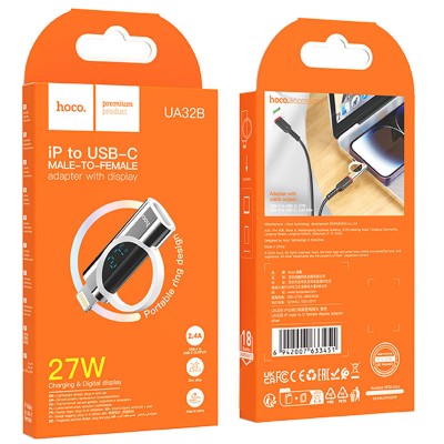 Переходник Hoco UA32B Lightning male to Type-C female display adapter
