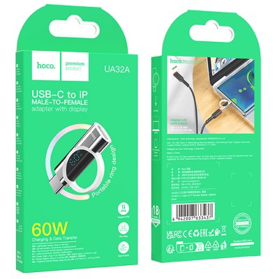 Переходник Hoco UA32A Type-C male to Lightning female display adapter