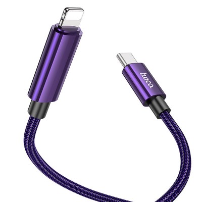 Дата кабель Hoco U125 Benefit 27W Type-C to Lightning with display (1.2m)