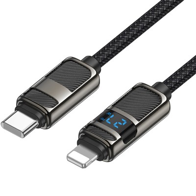 Дата кабель Hoco U137 Line with display Type-C to Lightning 27W (1.2m)