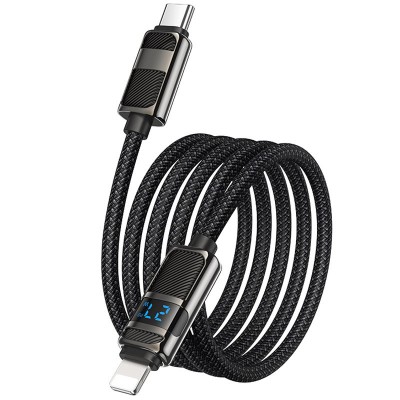 Дата кабель Hoco U137 Line with display Type-C to Lightning 27W (1.2m)