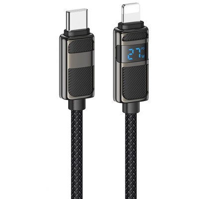 Дата кабель Hoco U137 Line with display Type-C to Lightning 27W (1.2m)