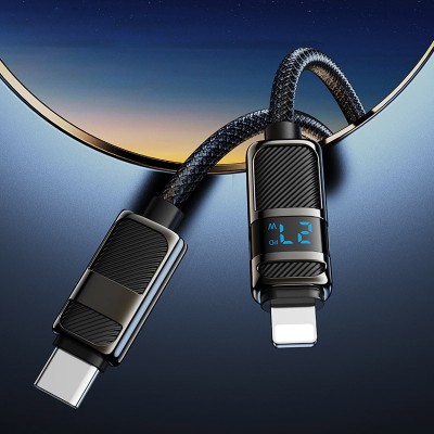 Дата кабель Hoco U137 Line with display Type-C to Lightning 27W (1.2m)