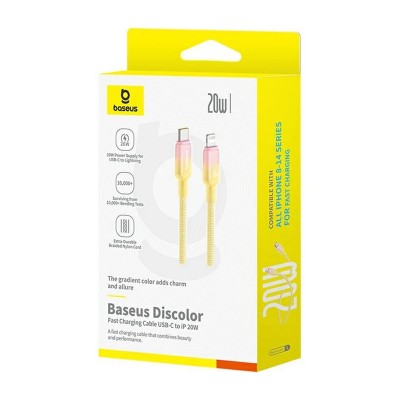 Дата кабель Baseus Discolor Series Fast Charging Type-C to Lightning 20W (1m) (P10374901)