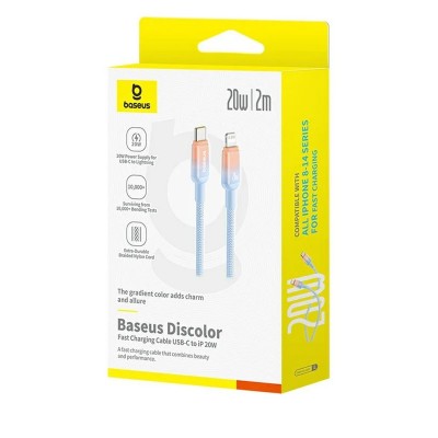 Дата кабель Baseus Discolor Series Fast Charging Type-C to Lightning 20W (2m) (P10374901)