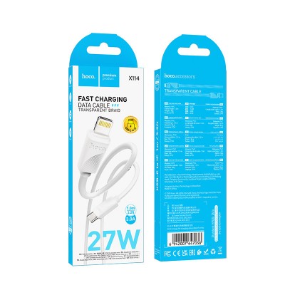 Дата кабель Hoco X114 Energy Type-C to Lightning 27W (1m)