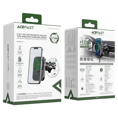 Автодержатель с БЗУ Acefast D18 2in1 in-car