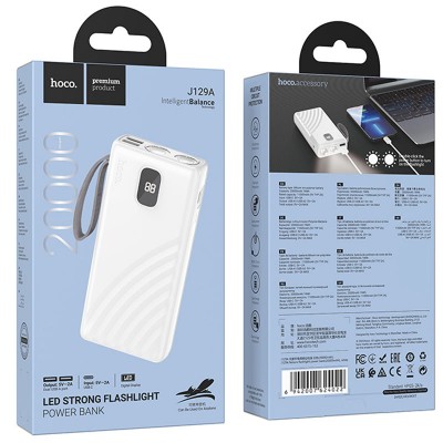 Портативное ЗУ Power Bank Hoco J129A Nature flashlight 20000 mAh
