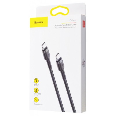 Дата кабель Baseus Cafule Type-C to Type-C Cable PD 2.0 60W (2m) (CATKLF-H)