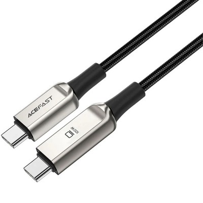 Дата кабель Acefast C6-03 USB-C to USB-C 100W zinc alloy digital display braided (2m)