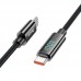 Дата кабель Hoco U125 Benefit 100W Type-C to Type-C with display (1.2m)