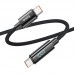 Дата кабель Hoco U125 Benefit 100W Type-C to Type-C with display (1.2m)