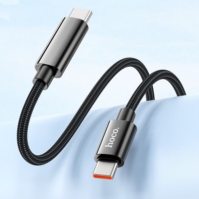 Дата кабель Hoco U125 Benefit 100W Type-C to Type-C with display (1.2m)