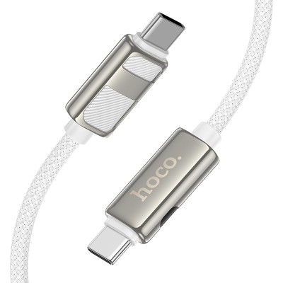 Дата кабель Hoco U137 Line with display Type-C to Type-C 60W (1.2m)