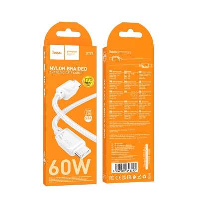 Дата кабель Hoco X113 Beneficio Type-C to Type-C 60W (1m)