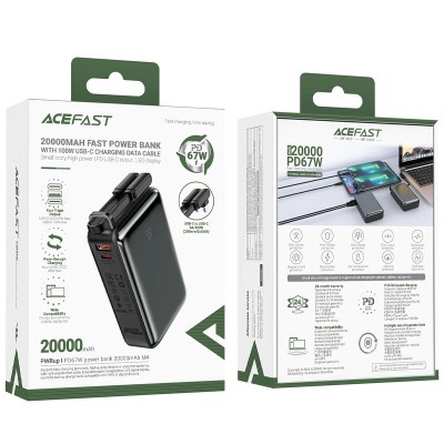 Портативное ЗУ Power Bank Acefast M4 PD67W 20000 mAh