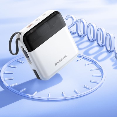 Портативное ЗУ Power Bank BOROFONE BJ64A Distinct 22.5W+PD20W with cable 20000 mAh
