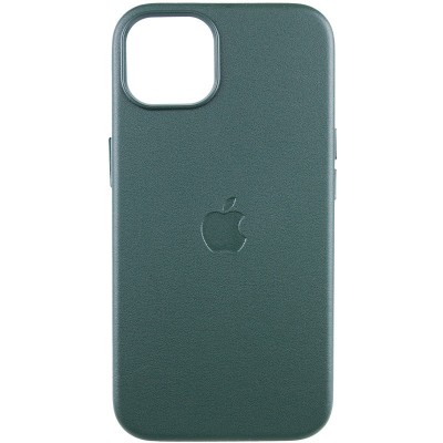 Кожаный чехол Leather Case (AAA) with MagSafe and Animation для Apple iPhone 13 (6.1")