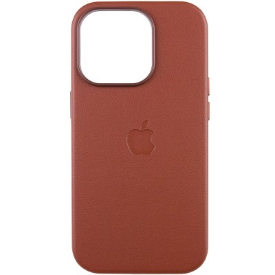 Кожаный чехол Leather Case (AAA) with MagSafe and Animation для Apple iPhone 14 Pro (6.1")