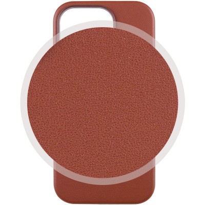 Кожаный чехол Leather Case (AAA) with MagSafe and Animation для Apple iPhone 14 (6.1")